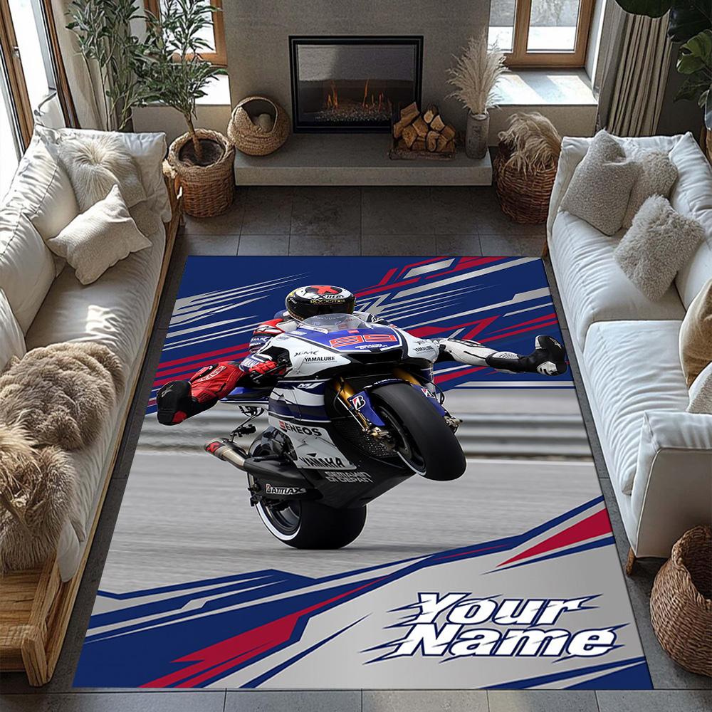 Jorge Lorenzo Personalized Name Floor Rug Office Rug Suitable For Entryway Hallway Kitchen Foyer Antislip Carpet Decorate Offices