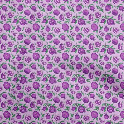 Cotton Flex Dusty Purple Fabric Pomegranate Sewing Fabric By The Yard Printed Diy Clothing Sewing Supplies 40 Inch