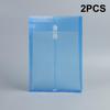 2Pcs Waterproof Envelopes With Cord Buckle Super Thick A4 Size Plastic Folder Extended Angle Braces Reusable Clear Envelopes