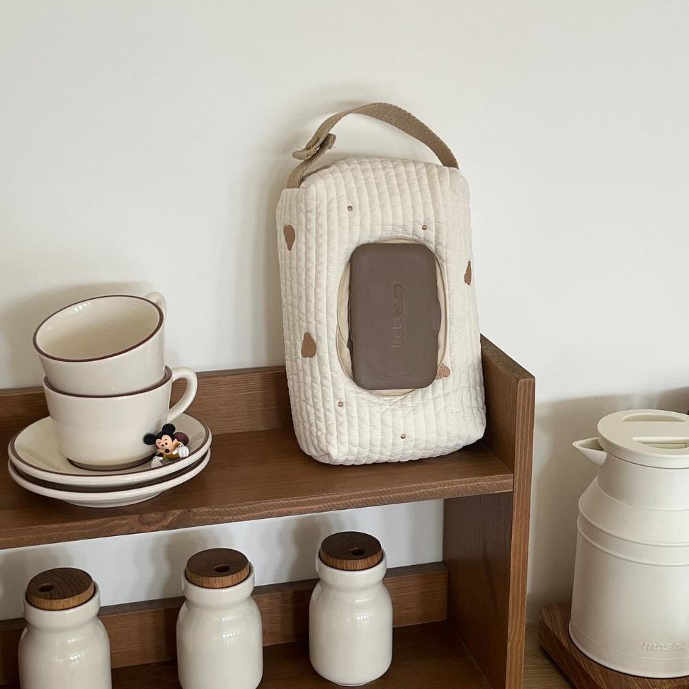 Cartoon Paper Box Cute Wet Wipe Storage Bag Portable Car Paper Box Large Capacity Wet Wipe Storage Home Hanging Cardboard Box