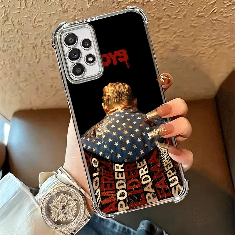 Custodia per Telefono The Boys H-Homelander Placcata Per Samsung A17 A07 A37 A57 A16 A56 A15 A55 A14 A54 A13 A53 A26 A36 A25 A35 A24 A34 A23