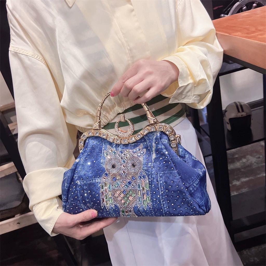 2025 New Fashion Single Shoulder Crossbody Bag Handbag Women's Fashion Denim Small Bag Women