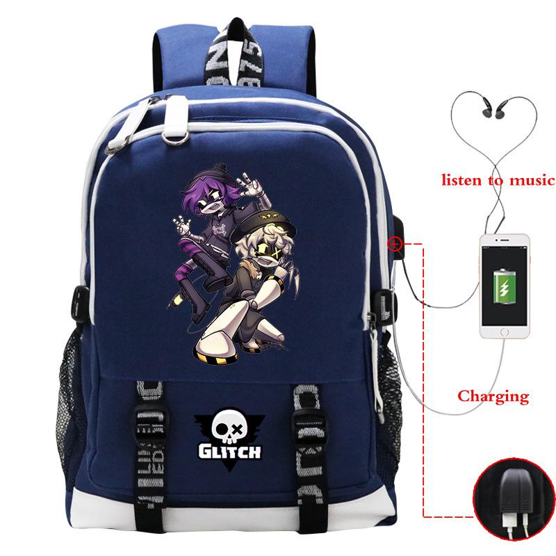 Murder Drones Peripheral Backpack USB Interface Cross-border Multifunctional Leisure Student School Bag