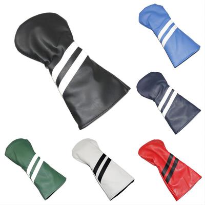 Golf Club Wood Head Cover with Diagonal Stripes - Multiple Colors Available, Fast Shipping
