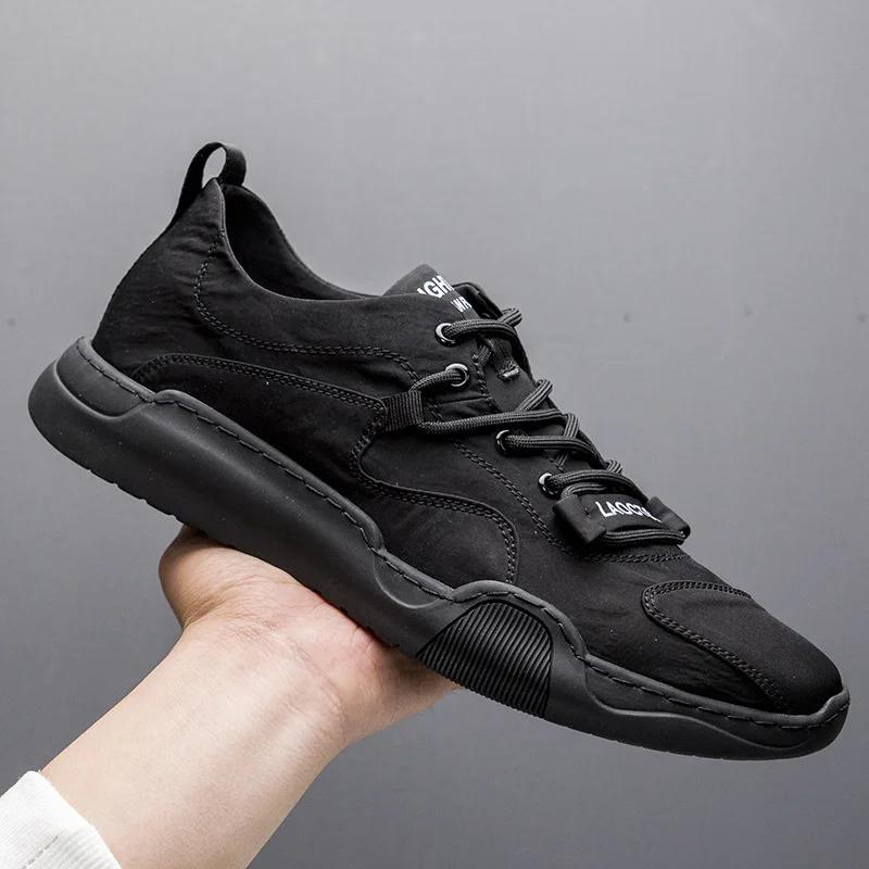Fashion Men's Sneakers Canvas Breathable Casual Shoes Men's Slip on Walking Flats Vulcanized Shoes Fashion Men's Shoes Working Zapato De