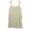 Unused No Sleeve Jumper Skirt L Beige Women Used