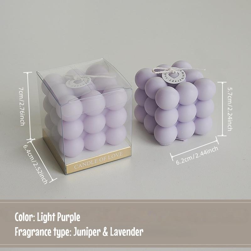 New Arrival Decorative Luxury Bubble Scented Candles with Clear Gift Box Handmade Long-lasting Holiday Easter Aesthetic
