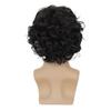 Pánská módní přírodní nadýchaná paruka, krátká kudrnatá vlasová příčesek v džínovém stylu, černohnědá, vysokoteplotní vlákno