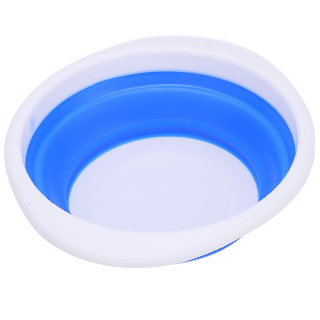 Folding Basin Portable Multifunctional Plastic Rubber Vegetable Washing Bucket for Travel23x20x7cm