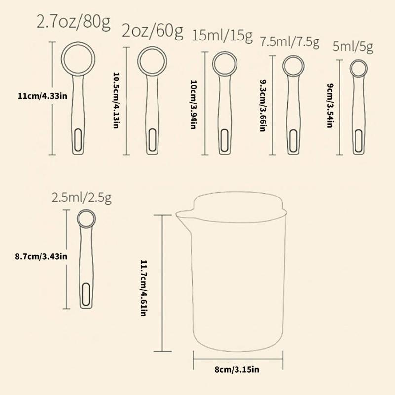 Accuracy 0.1g Graduated Coffee Baking Measuring Spoon Durable Portable Kitchens Tool For Bakers