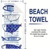 1 Stück Ultra-weiches Mikrofaser-Strandtuch mit lebhaftem Fischmuster-Design - Schnelltrocknend, Ultra-Saugfähig, Winddicht & Sonnenschutz l