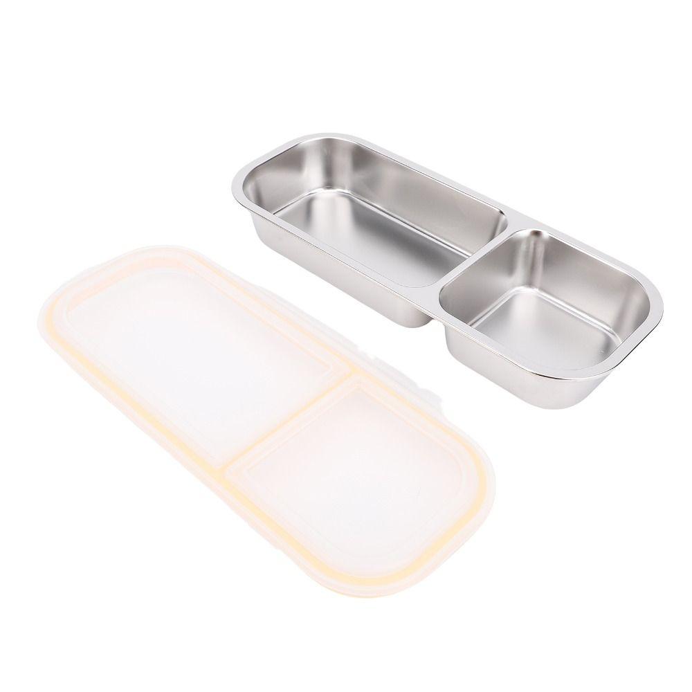 Wet Dry Meal Prep Container Leakproof Food Storage 304 Stainless Steel Lunch Box Travel Meal