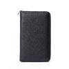 RFID Long Wallet: Top Grain Cowhide Passport & Document Holder with Zipper Phone Pouch for Men & Women