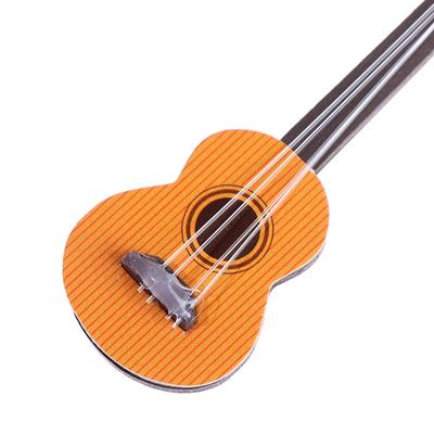 Casa delle bambole Strumento in miniatura Mini chitarra Per decorazione della casa Giocattoli in legno per bambini