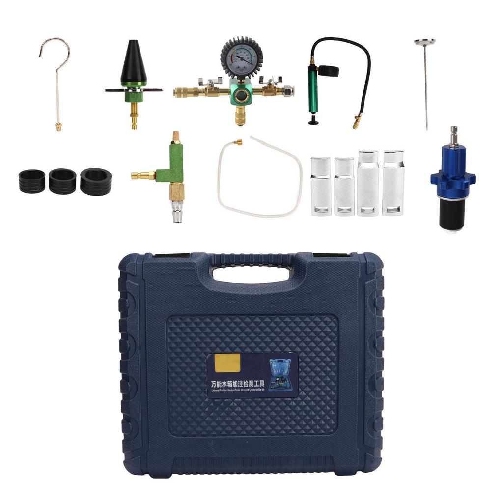 Coolant System Vacuum Refill Kit Radiator Pressure Leak Tester Antifreeze Filler for Most Vehicles