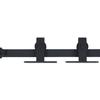 Kit mini de porte d'armoire coulissante - vidaXL - Acier au carbone - 200 cm - Noir - Silencieux