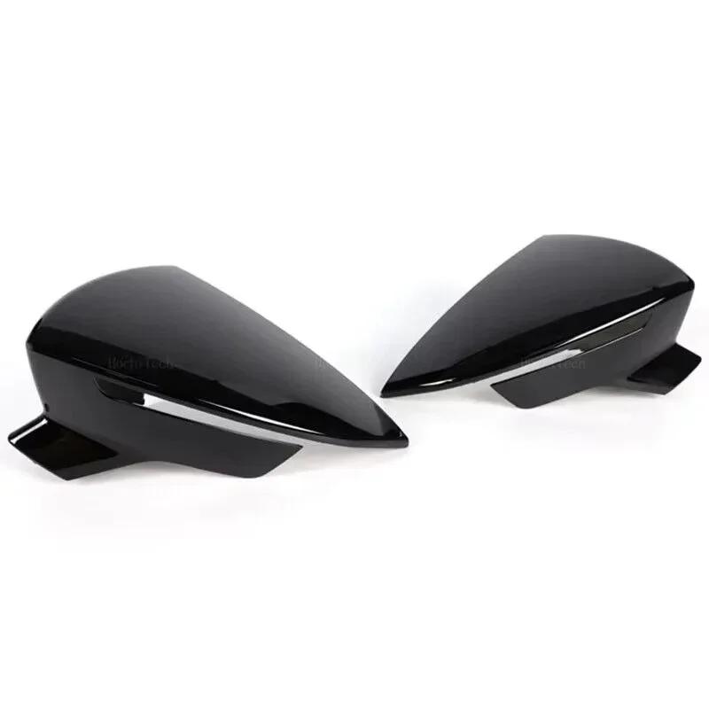 

For SEAT LEON MK3 5F 2012- IBIZA MK5 2017- ABS Car Rearview Side Mirror Cover Wing Cap Exterior Door Trim Replacement чёрный
