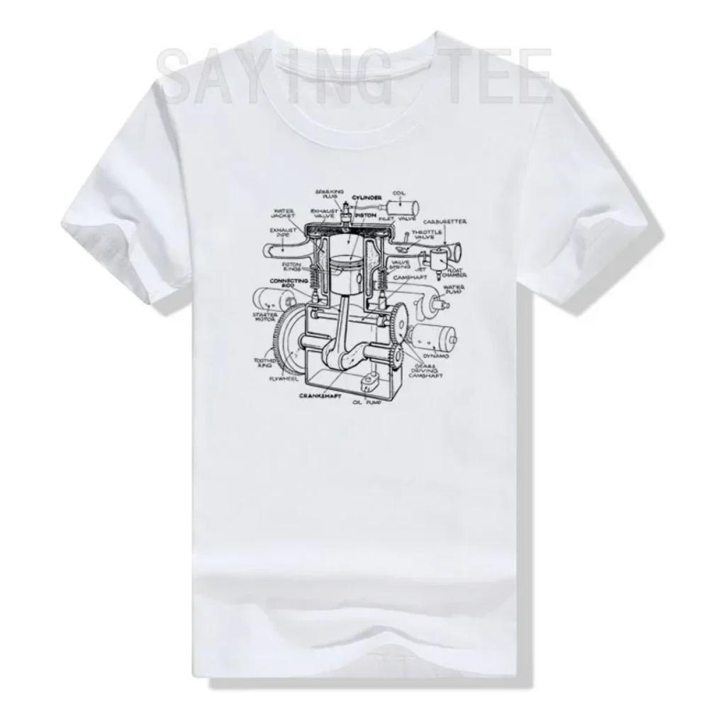 Mechanika Díly motoru auta Milovníci aut - Tričko Muscle Cars Pánské módní oblečení Grafické tričko Carguy Topy Dárky pro manžela tátu