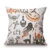 Halloween Decoration Zombie Party Pumpkin Head Skull Witches Print Cotton Linen Sofa Throw Pillow Case Car Cushion Cover