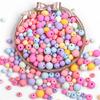 6/8/10mm Plastic Acrylic Macarons Candy Solid Color Loose Beads For Necklace Bracelet DIY Jewelry Making