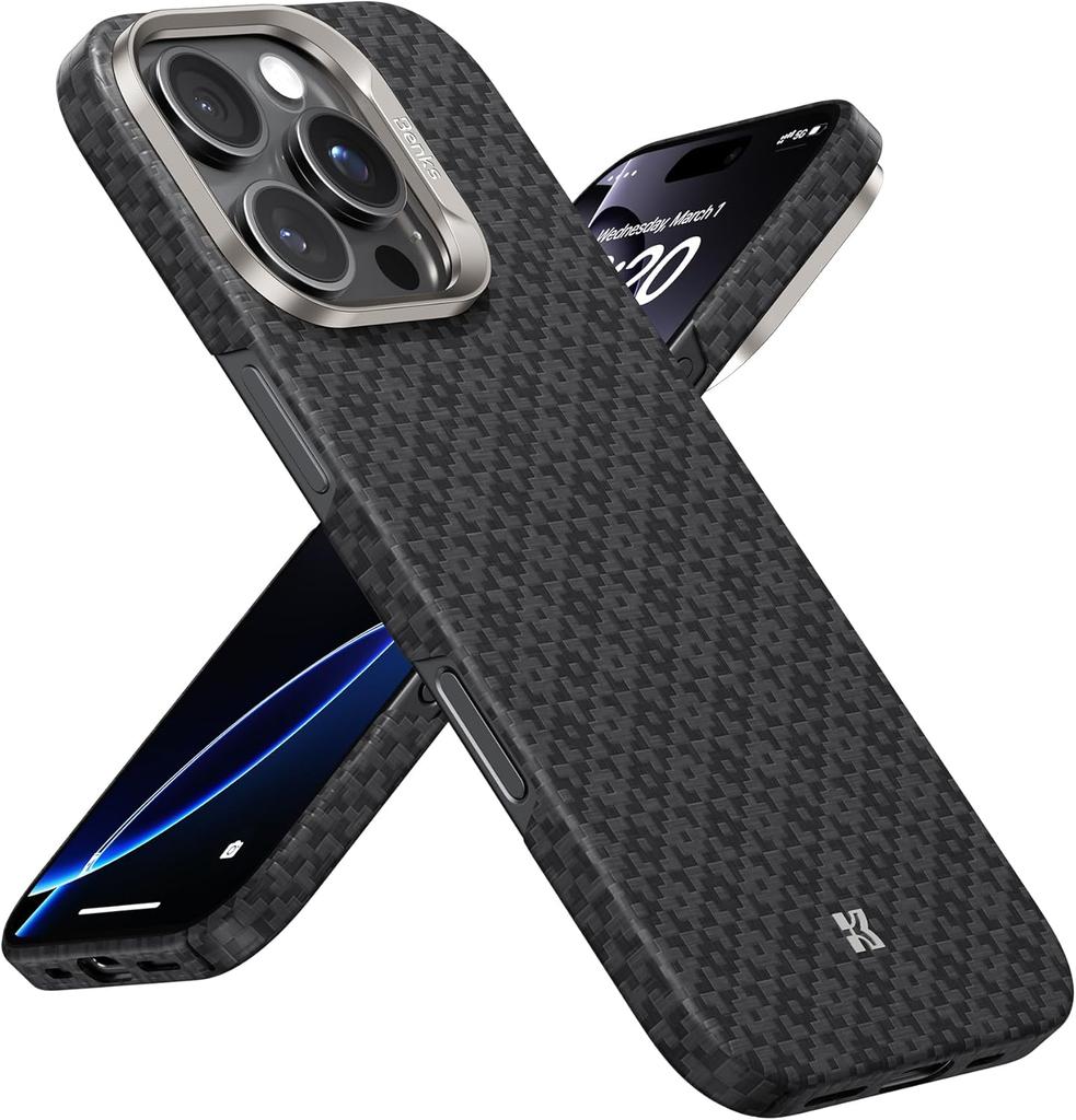 BENKS voor iPhone 16 Pro Max Hoesje, met Magsafe, ArmorAir ArmorGrid Ultra Gemaakt met Dupont Kevlar Aramide Vezel Voor iphone 16 Pro