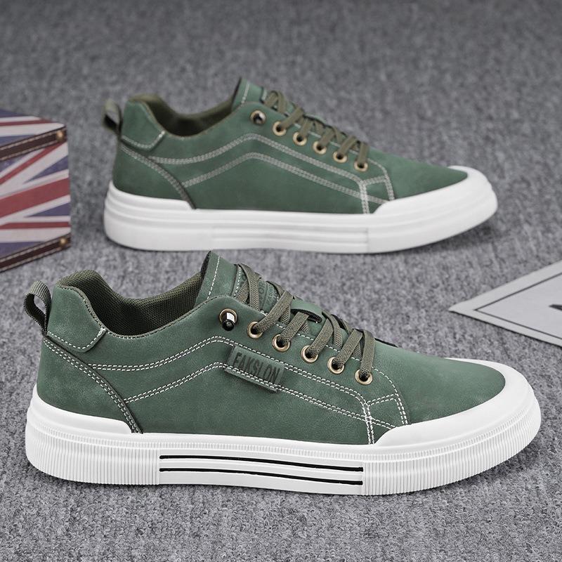 

Autumn new men s board shoes fashion green single shoes versatile casual shoes student trend men s shoes 48
