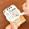 Cute Mini 2026 Desk Calendar Coil Portable Schedule Planner Schedule Mark Cartoon Cat Daily Planner Office Desk Accessories