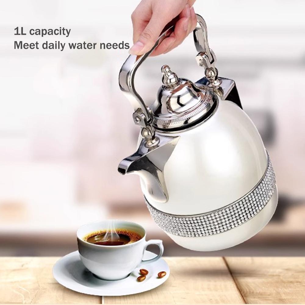 Middle Eastern Style Vacuum Flask, Fashionable Coffee Pot with Glass Liner, Office Household Hot Water Bottle, Thermo Jug, 1L