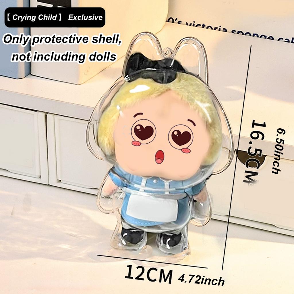 For LABUBU Protector Case Protection Cover V1 V2 Pendant Doll Storage Box Anti Dust Case For Labubu Clear Case Doll Accessories