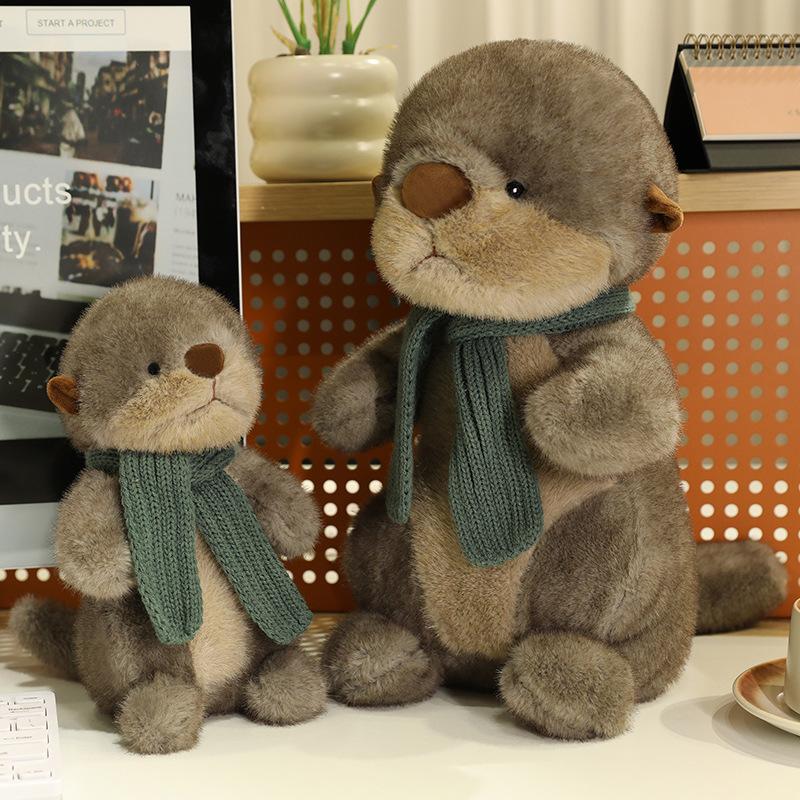 Peluche di Lontra Super Morbido e Carino, Animale di Peluche, Regalo di Compleanno per Ragazze, Cuscino Amico, Giocattolo Coccole Lenitivo