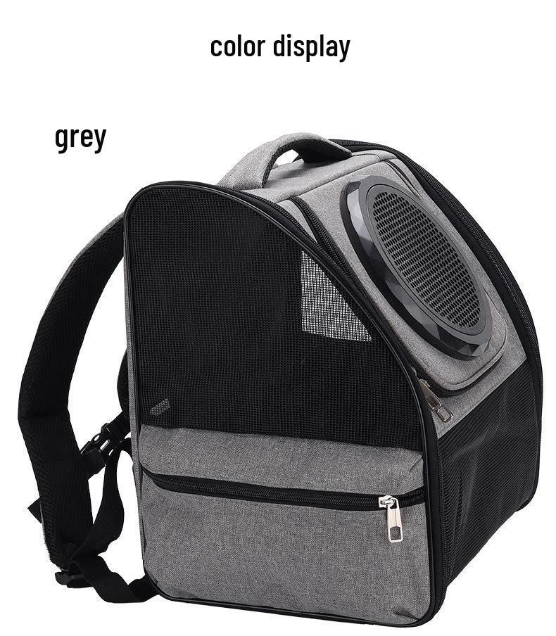 Breathable Transparent Cat Backpack with Detachable Double-Shoulder Design