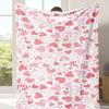 Cute cartoon cat digital-printed polyester Bedroom velvet flannel cover blanket Fleece soft sofa cover blankets for beds