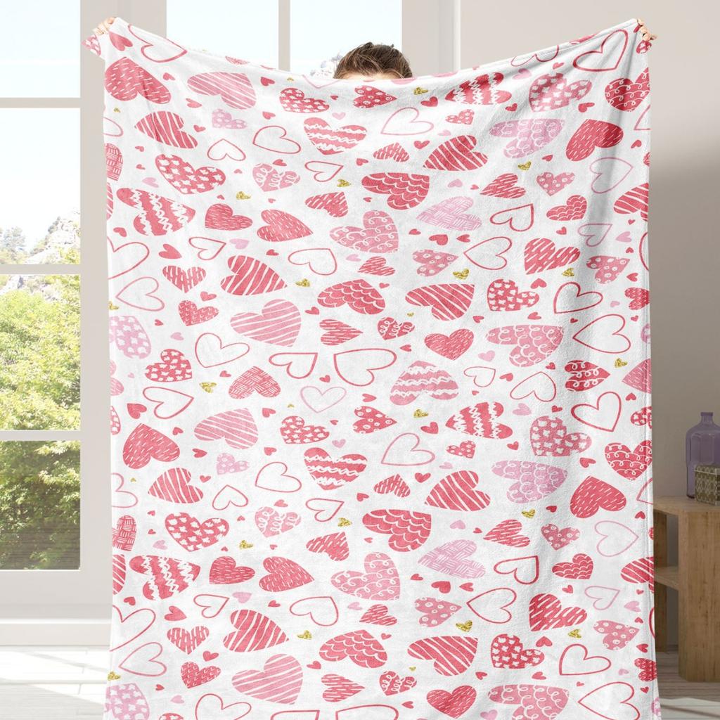 Cute cartoon cat digital-printed polyester Bedroom velvet flannel cover blanket Fleece soft sofa cover blankets for beds