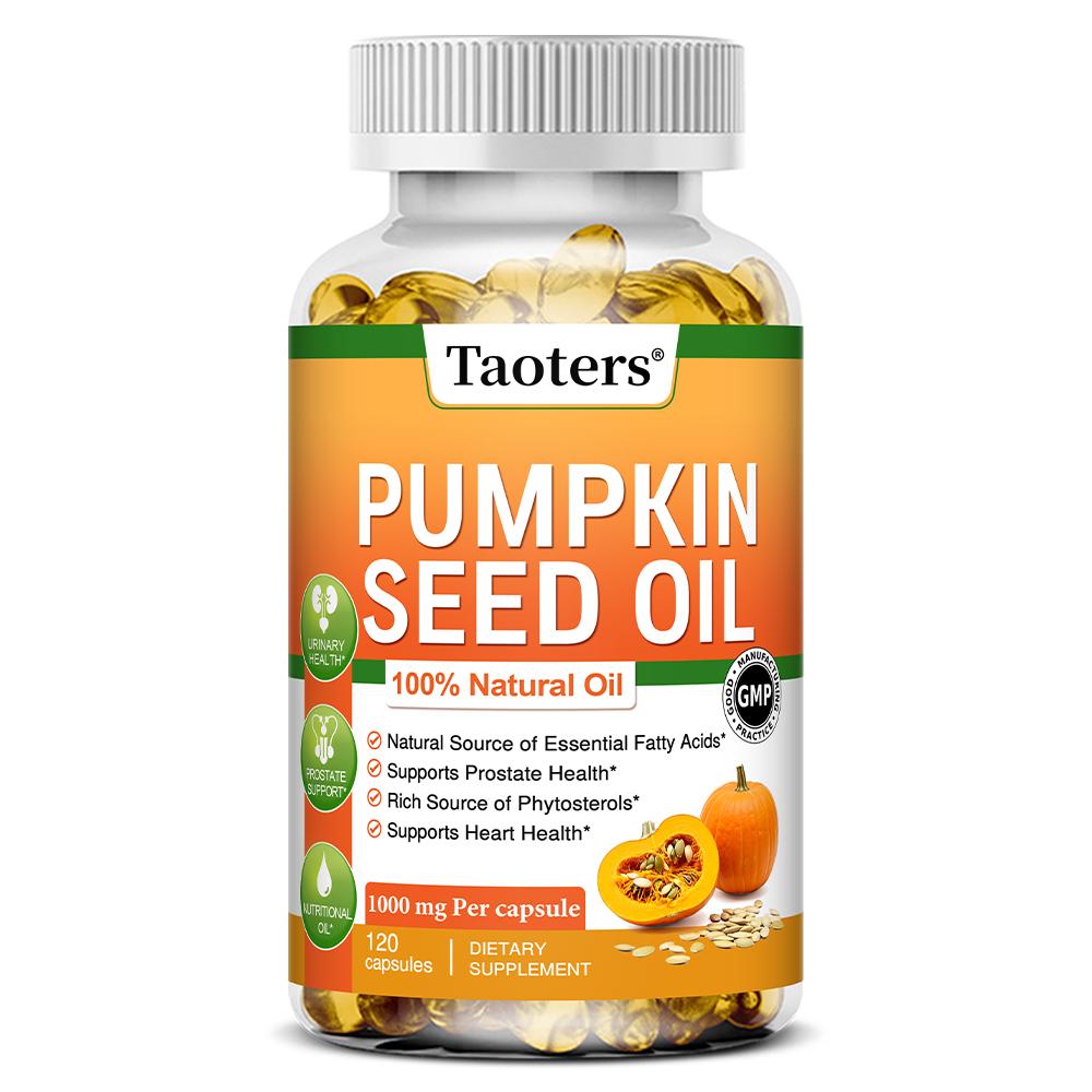 Taoters Pumpkin Seed Oil Capsules Protect Digestive System 120 Capsules 120 capsules
