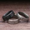 Fashion Retro Rune Ring for Men Women 316L Stainless Steel Odin Letter Rings Couple Simple Amulet Jewelry Gifts