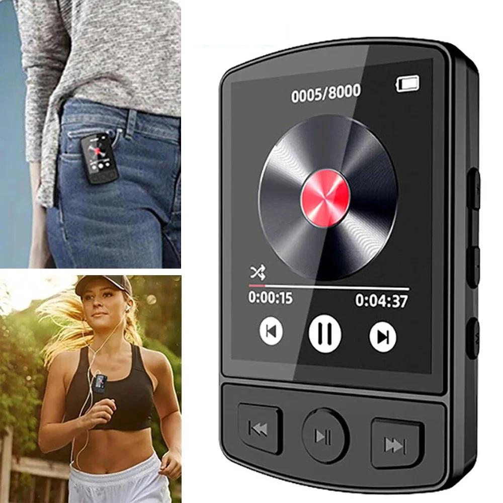 MP3-Player Bluetooth 5.2 1,77-Zoll-Bildschirm Musik-Player mit Lautsprechern Verlustfreie Klangqualität mit Aufnahme E-Book Videowiedergabe