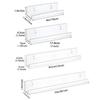 6Pcs Clear Vinyl Record Shelf Wall Mount Magazine Rack Floating Shelves for Books  Makeup