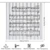 Music Shower Curtain Vintage Sheet Music Decor Bathroom Curtain Waterproof Classical Musician Gift Backdrop