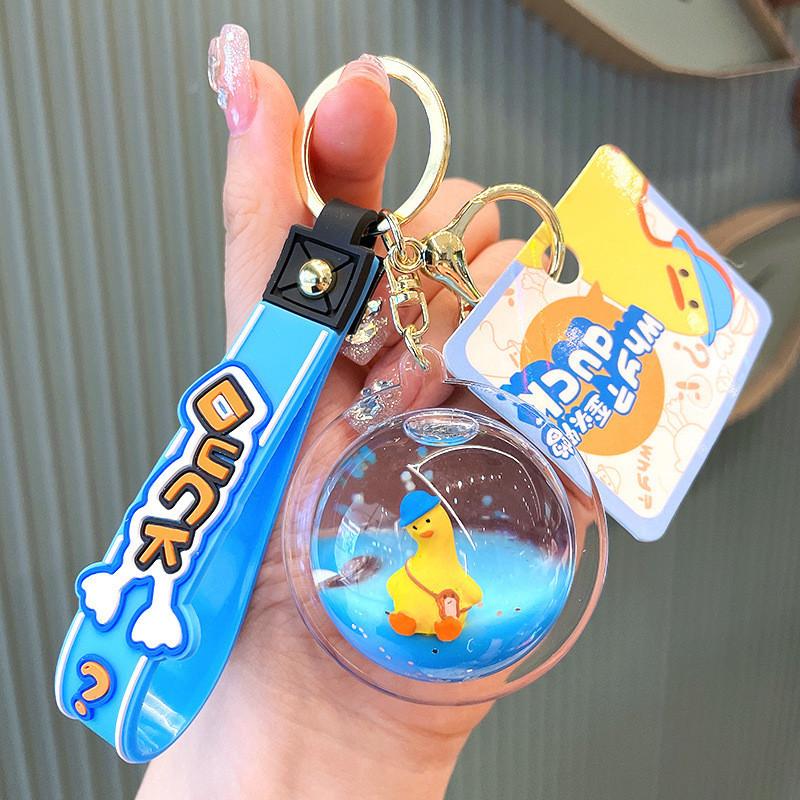 

Asian Southeast Cute Keychain With Adorable Floating Duck Design Material Acrylic StyleC