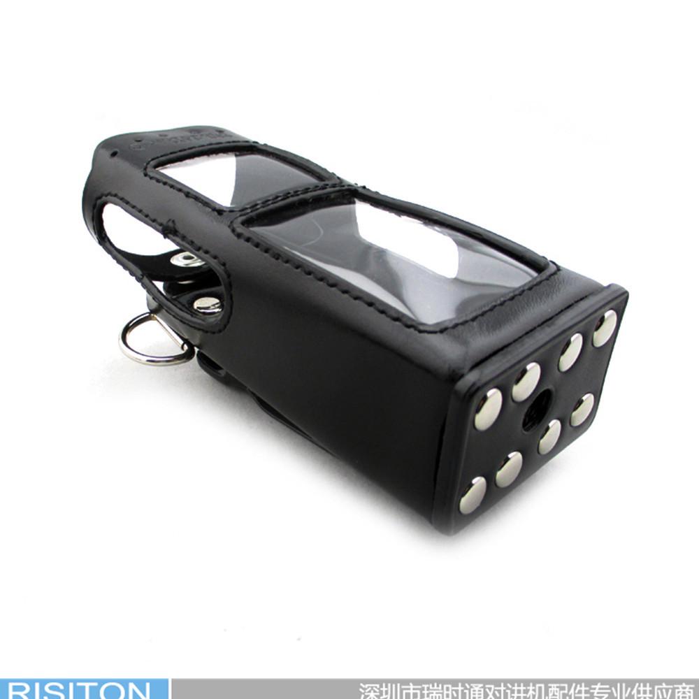 Ruishitong MTP850 Walkie-Talkie Leather Case: Dustproof Protective Cover with Iron Clip & Waist Hanging Bag