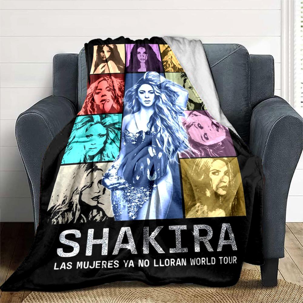 Shakira Print Flanelldecke Hohe Qualität Warm Bequem Decke für Alle Jahreszeiten Perfekt für Geschenke Heimdekoration