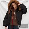 UNIFREE American Retro Hooded Padded Jacket with Fur Collar
