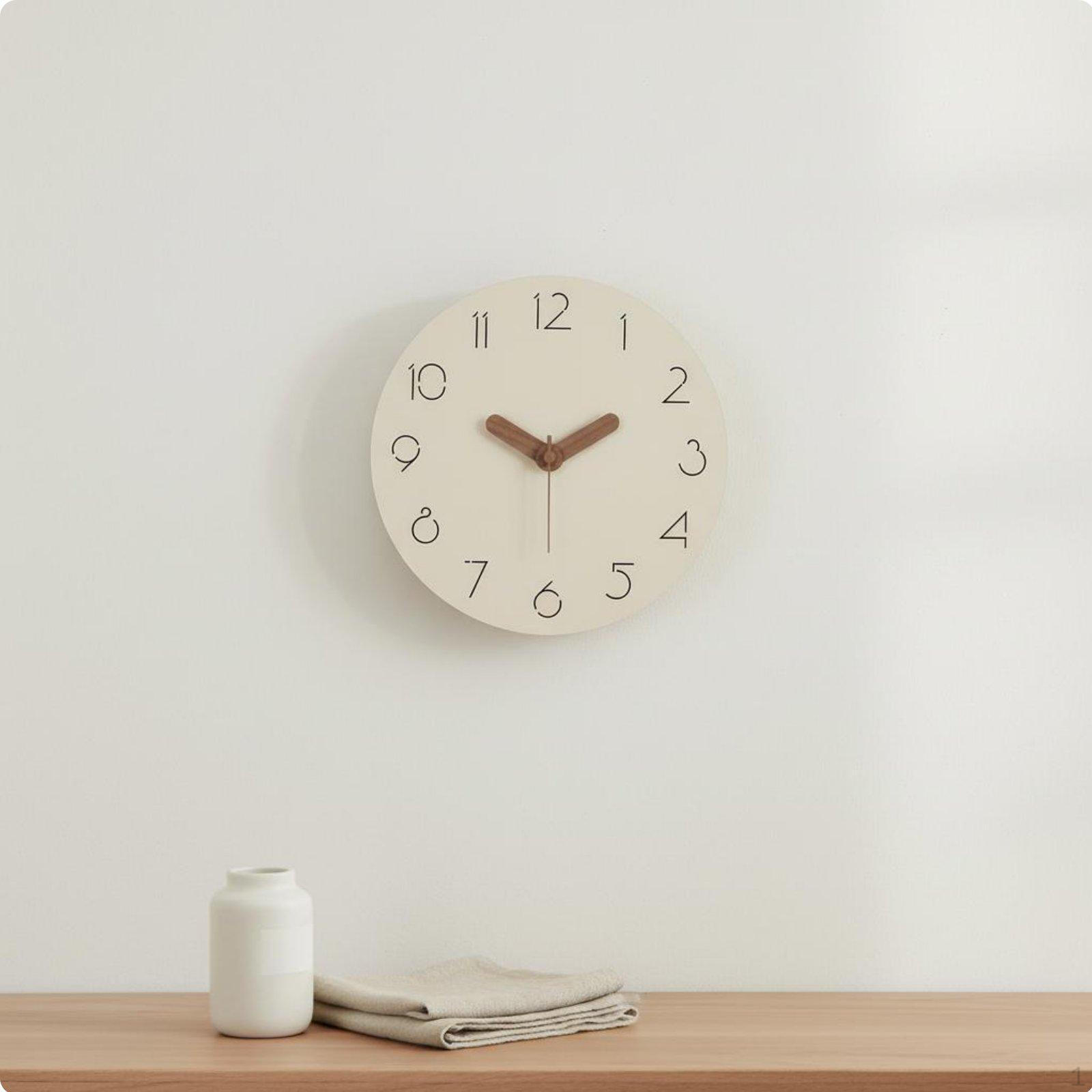 Silent Crystal Wall Clock NonTicking Modern Minimalist Nordic Design Timepiece for Living