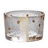 OLOEY Hammered Heat-Resistant Glass Teacups with Gold Rim, Set of 2