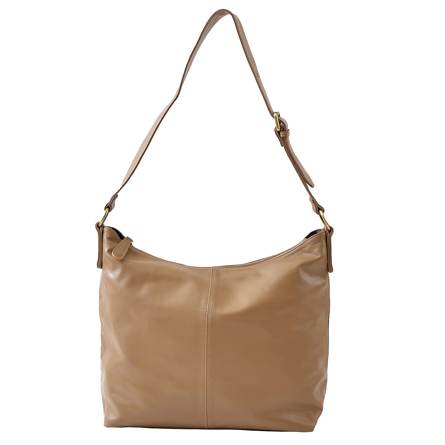 

Genuine Leather Shoulder Bag for Dominique Cinnamon [Notre Favori] Women, Crossbody, Lamb, Medium, коричний