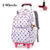 Rolling Wheeled Backpack Book Bags School Children School Bag with Wheels Students Backpack For Girls Trolley Bag Cute Schoolbag