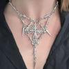 Barbed Wire Necklace  Gothic Thorns Metal Barbed Wire Chain Necklace Jewelry for Men Women Y2K Chain