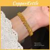 Chinese Style Zircon Copper Coin Geometric Bracelet With Luxury Finish For Women