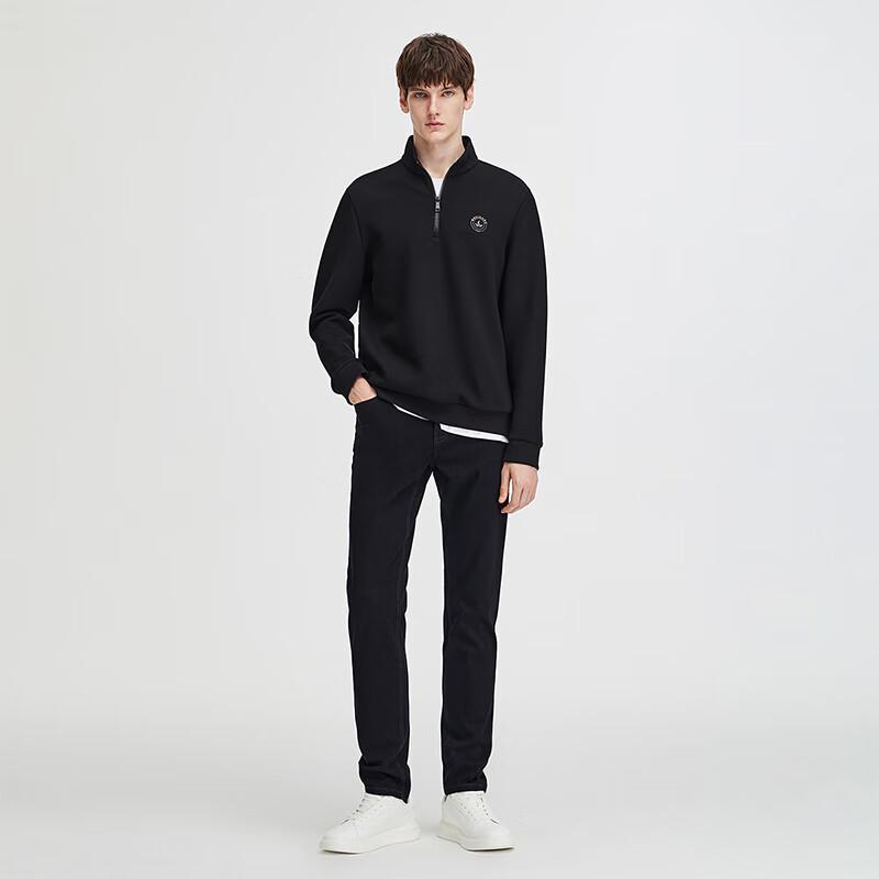 Navigare Men's Stand Collar Half-Zip Elastic Sweatshirt