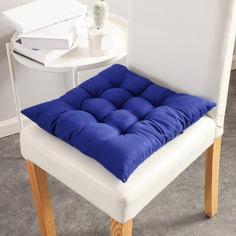 Thickened Dining Chair Seat Pad 46x46cm Slip Proof Chair Cushion for Kitchen Garden Office Multi Color